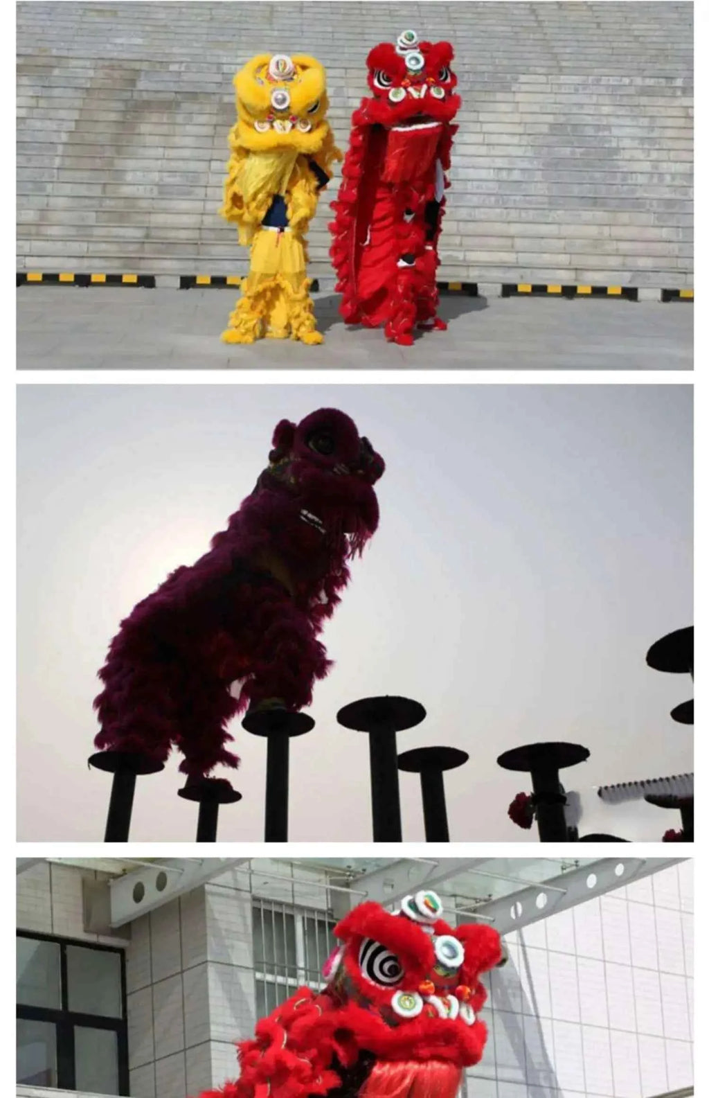 lion dance props complete set of lion dance adult full set of double single
