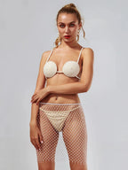 The Stardust Empress Royale – Handmade Imitation Pearl Body Chain & Skirt Set
