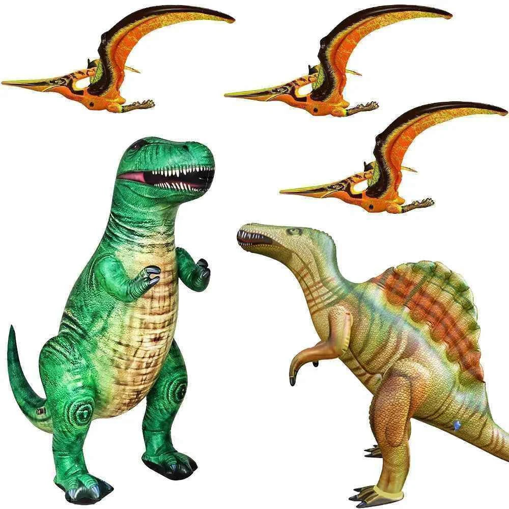 Huge Dinosaur Theme Inflatable Toys Tyrannosaurus Velociraptor Party Supplies For Jurassic Theme Photo Prop Children Baby Shower