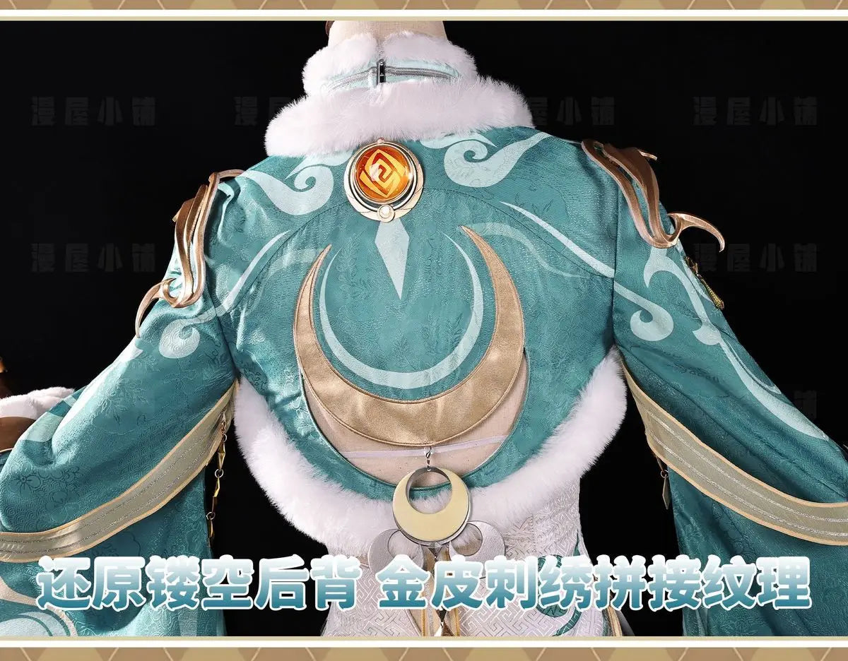 Genshin Impact Zi Bai Cosplay Costume Halloween Party Gorgeous Uniform Accessories Props Complete Set HERO Cos