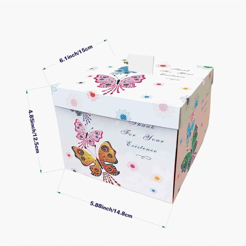 New Happy Birthday Creative Surprise Flying Butterfly Box Prank DIY Butterfly Explosion Gift Box Party Decorations