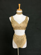 Sexy DJ Nightclub Pole Dance Costume Rhinestone Bikini Rave Outfit Party Show Stage Wear Dancer Team Performance Clothes