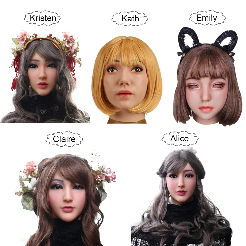 Realistic Female Mask Silicone Crossdresser Costumes Drag Queen Male to Female Crossdressing Realistic Bodysuit Skin - Big Tim's Magic Emporium