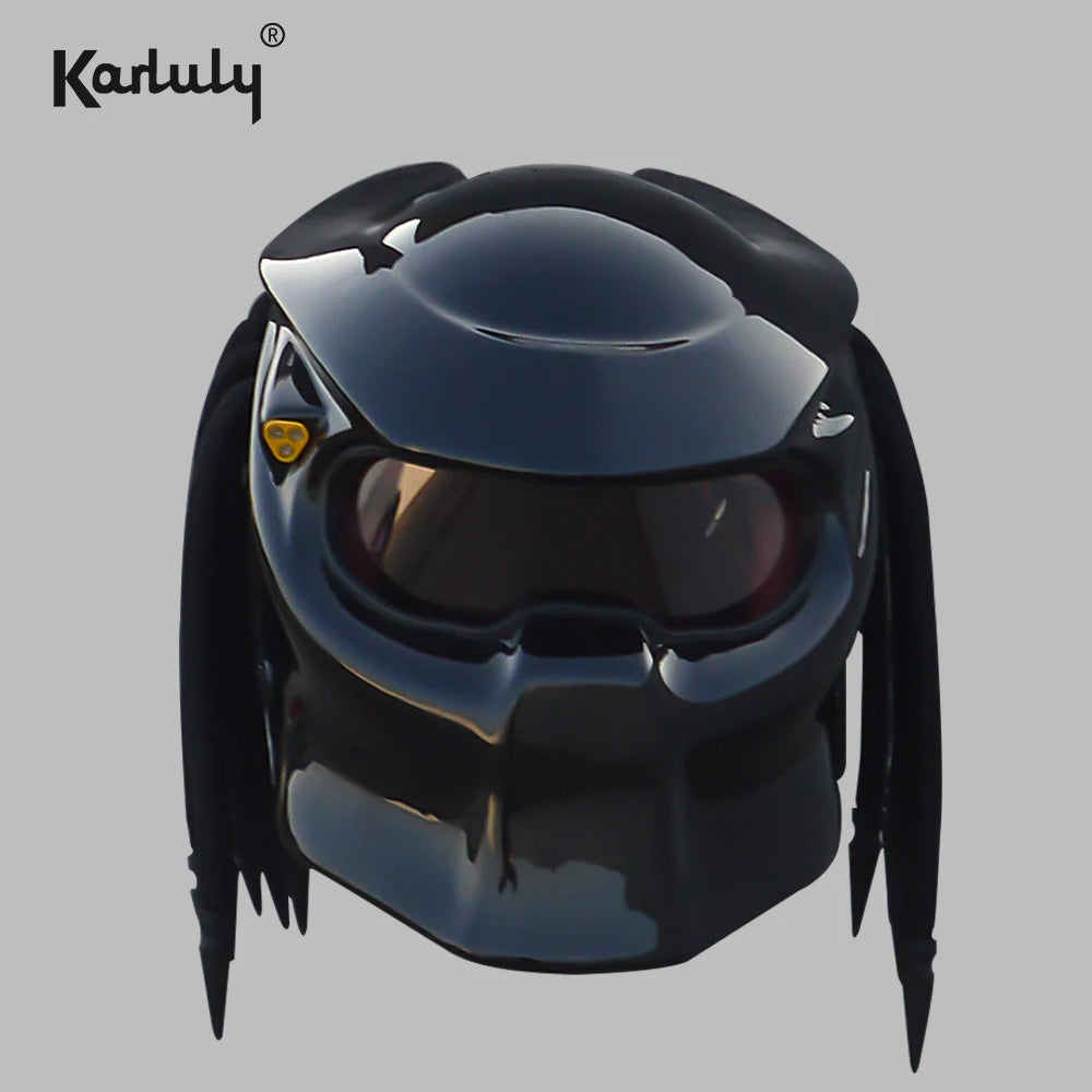 Personalized Full Coverage Predator Carbon Brazed Special Shape Helmet Vintage Motorcycle Sports Bike Full Face Party face mask - Big Tim's Magic Emporium