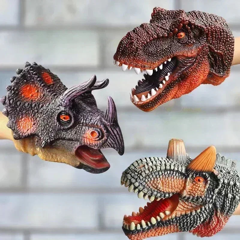 Hand Puppets Dinosaur head Model Toy T-Rex Dino Park Dolls Dinosaur Worlds Soft Toy for Gifts - Big Tim's Magic Emporium