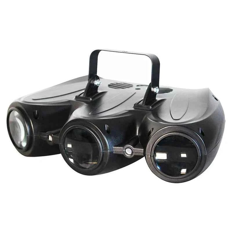 30W RGBW Colorful Pattern Stage Effect Light Sound Control Self-Propelled LED Three Head Airship Projector DJ Disco Party Lights