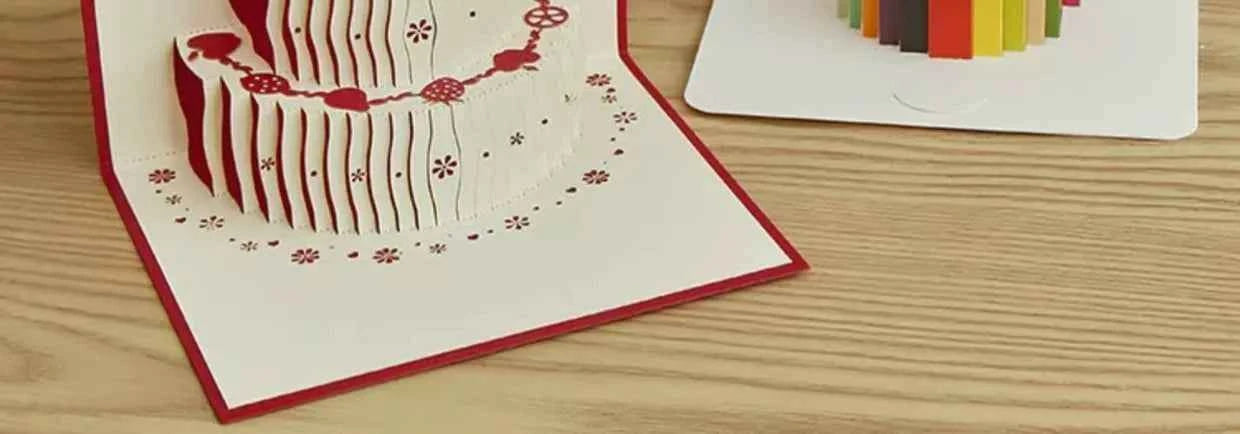 Happy Birthday Greeting Cards 3D Pop Up Card Birthday Cake Greeting Cards with Envelope Birthday Gifts to Family Friends Lovers
