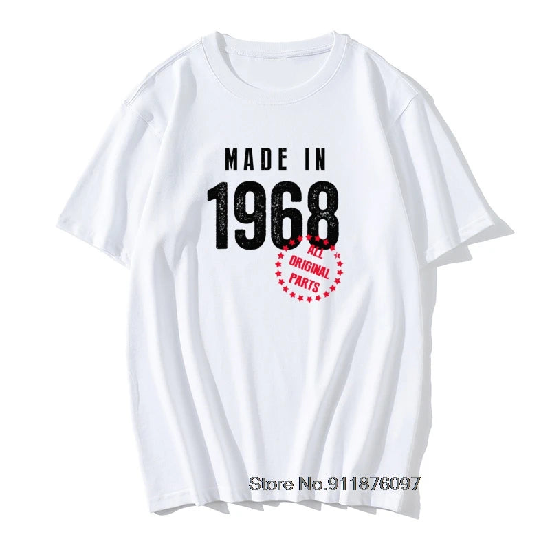 Funny T shirt Husband Birthday Gift 100% Cotton Retro TShirts 1965 1966 1967 1968 1969 Vintage Print Man Round Neck Clothes - Big Tim's Magic Emporium