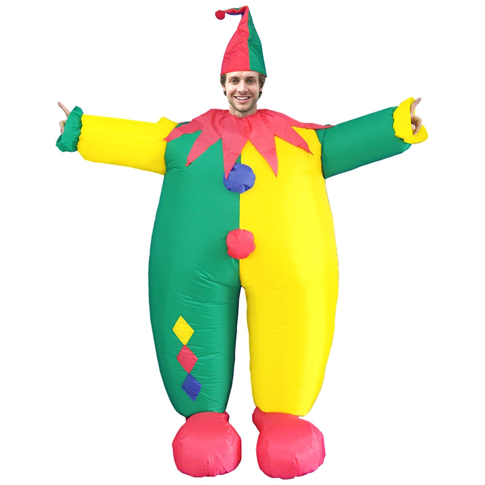 New clown inflatable costume, funny suit, mascot Purim, Halloween and Christmas party Cosplay costume for adults, with multiple - Big Tim's Magic Emporium
