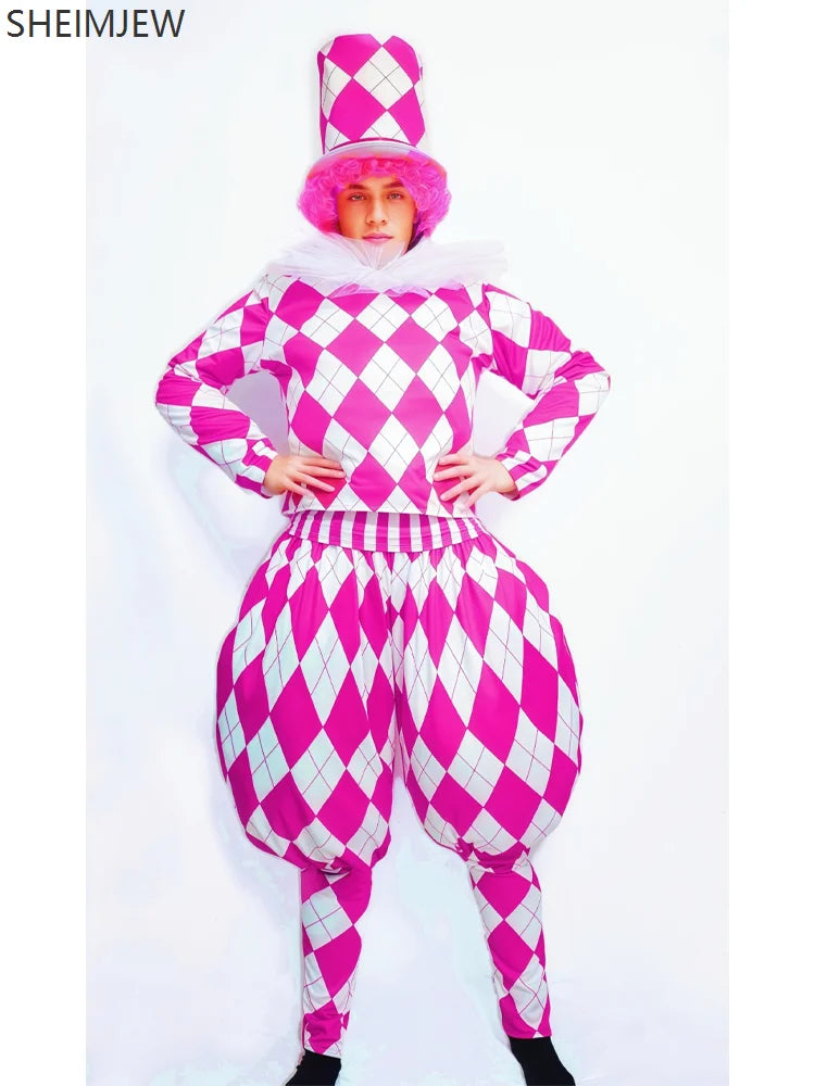 Clown Cosplay Costume Carnival Team Tour Performance Clothes Carnival Party Amusement Park Carnival Costume Dancer Stage Costume - Big Tim's Magic Emporium