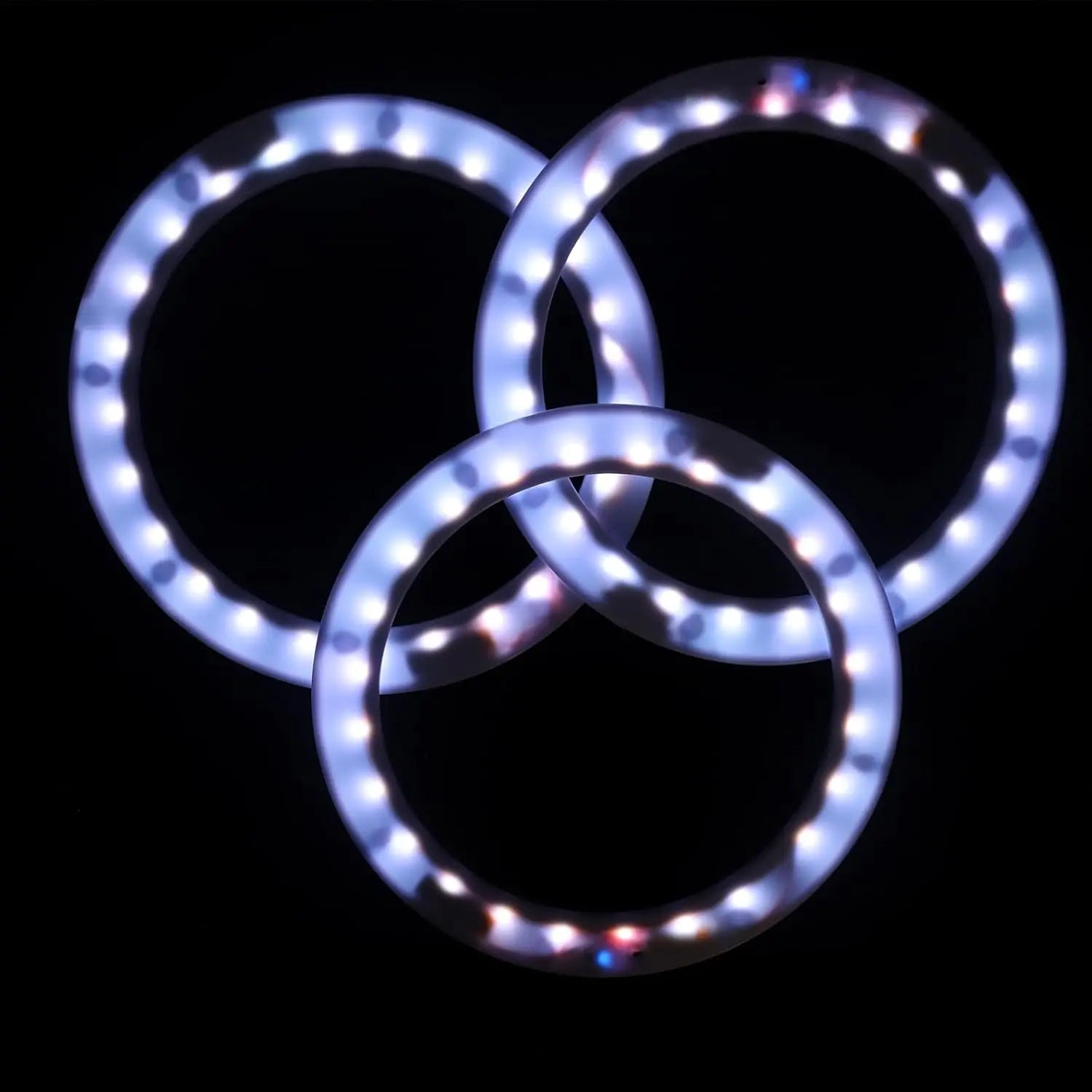 PEHHAH Led Juggling Rings Rechargeable Light Up Juggling Rings Multiple Colors with Charger Set of 3