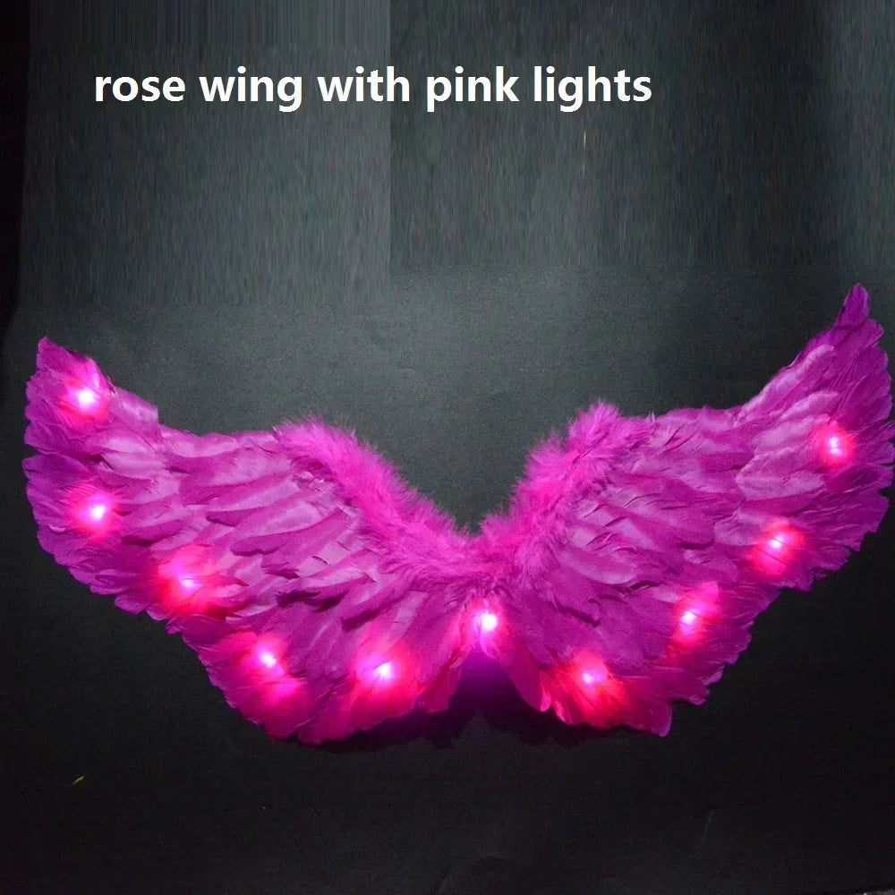 Party Glow LED Angel Feather Wing with Luminous Light Up Effect for Costume Birthday, Wedding and Christmas - Big Tim's Magic Emporium