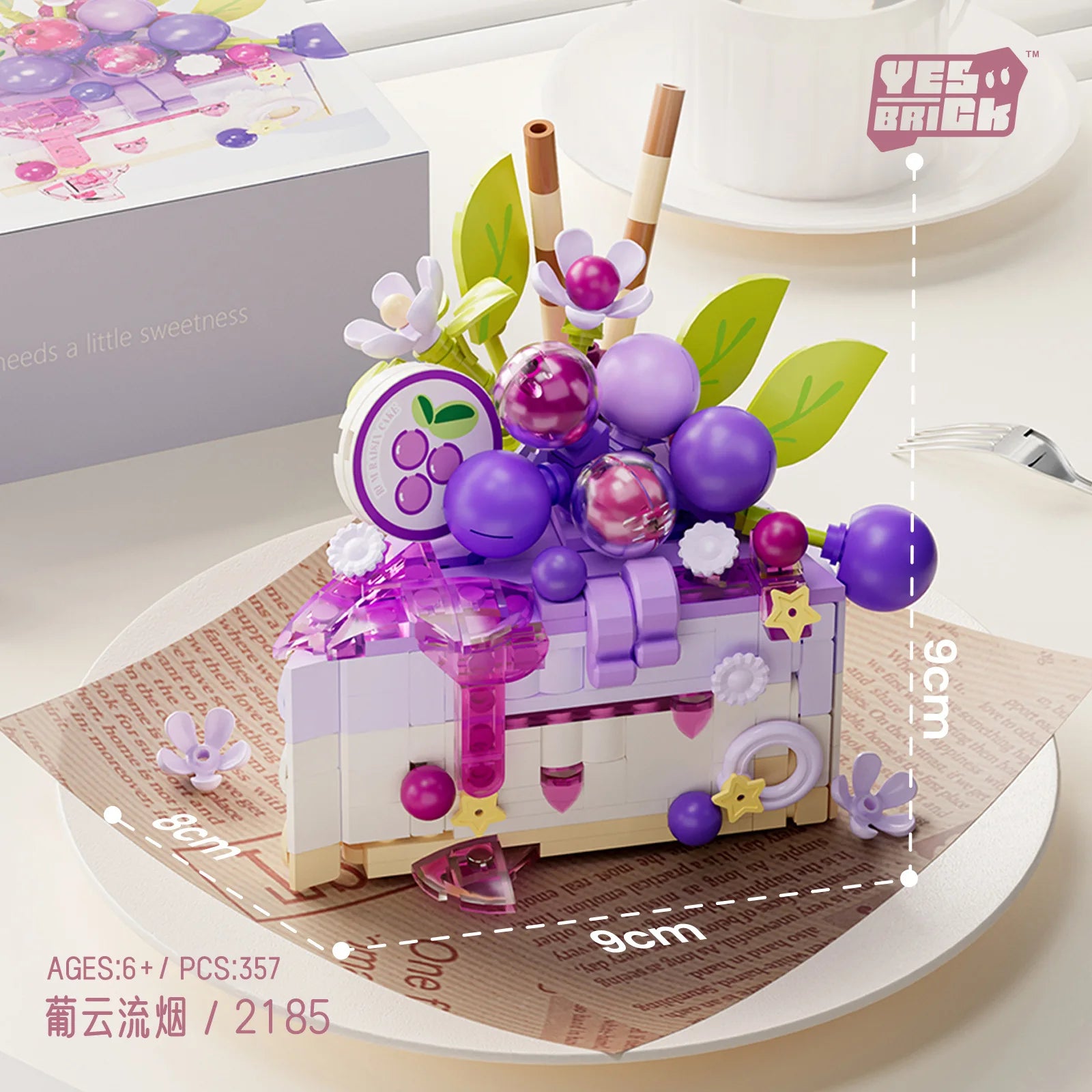 Birthday Cake Shape Building Blocks, Mini Assembly Bricks Ornament, Intellectual Educational Toy for Children Holiday Gifts