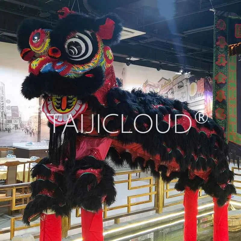 Southern Lion Dance Props for Adults, Double Performance Use, Wool Dragon Lantern, Authentic Lion Awakening Props.