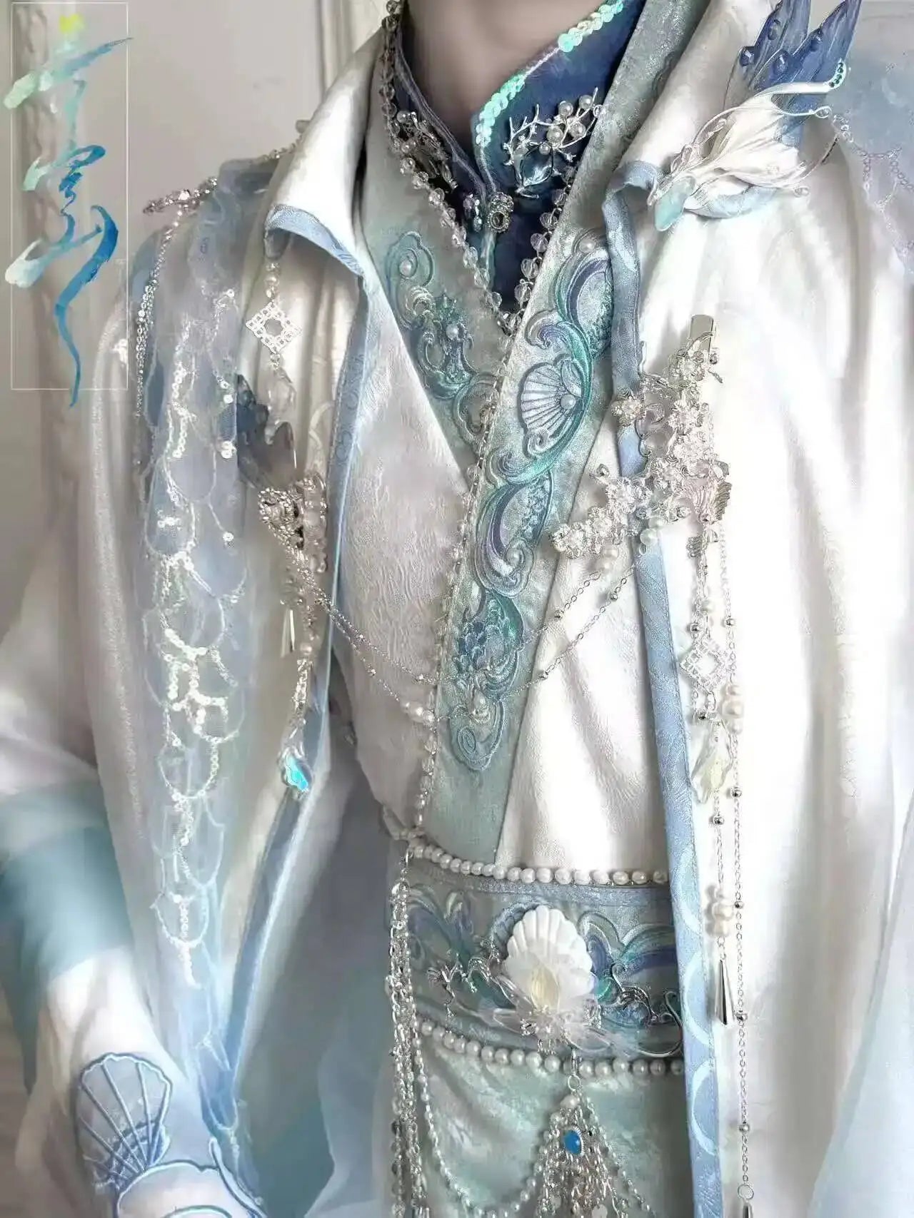 Nezha Aobing Cosplay Costume Hanfu Uniform Horns Sticker Ao Bing Ancient Clothing Ne Zha 2 Halloween Women Men High Qualityv - Big Tim's Magic Emporium