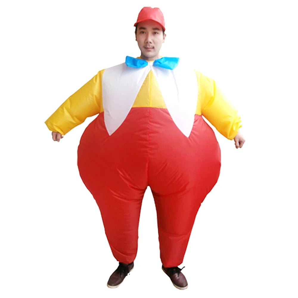 New clown inflatable costume, funny suit, mascot Purim, Halloween and Christmas party Cosplay costume for adults, with multiple - Big Tim's Magic Emporium