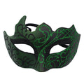 Half-Face Painted Men's Mask Painted with Shiny Powder Venice Style for Halloween Costume Supplies