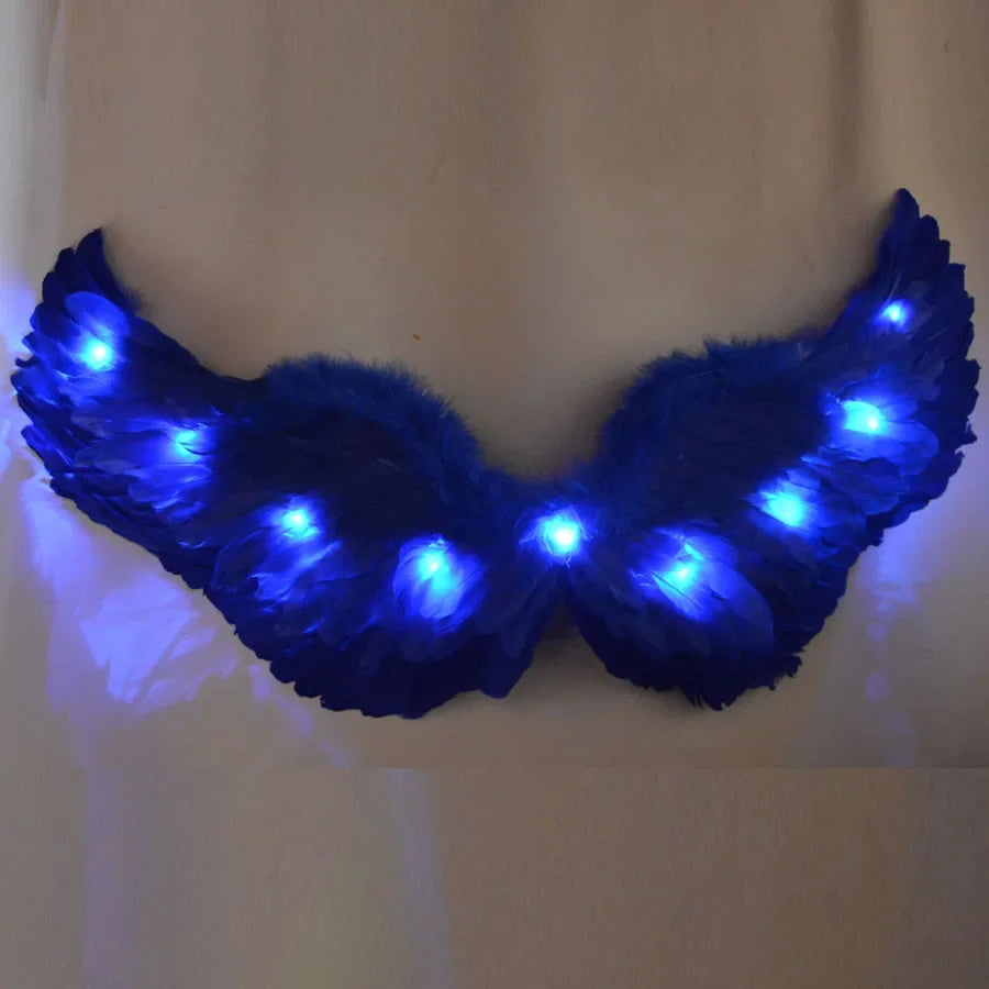 Party Glow LED Angel Feather Wing with Luminous Light Up Effect for Costume Birthday, Wedding and Christmas - Big Tim's Magic Emporium