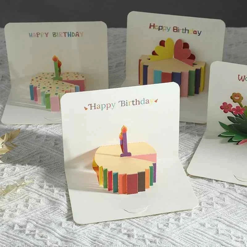 Birthday Greeting Cards 3D Pop Up Gift Card Gift Cards with Envelope Wedding Decorations for Tables Greeting Cards Gift Card