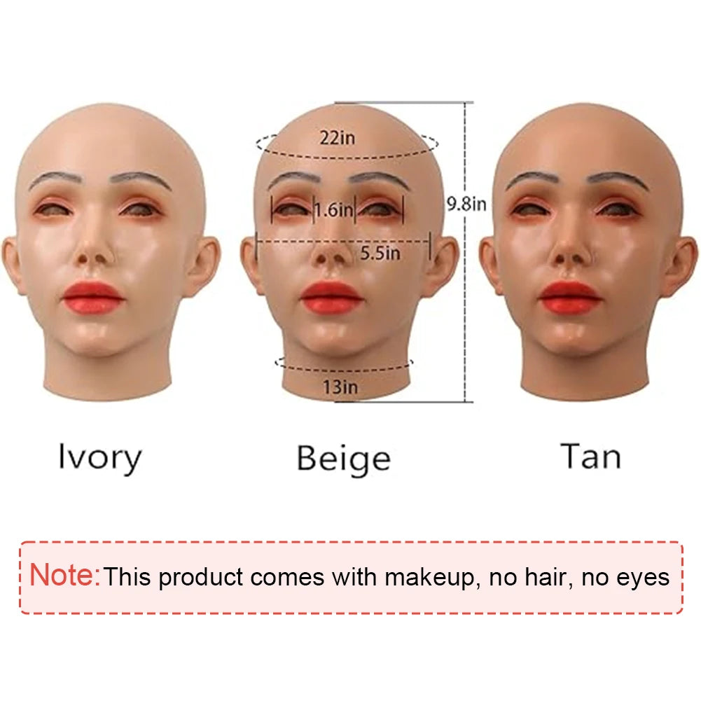 Realistic Female Mask Silicone Crossdresser Costumes Drag Queen Male to Female Crossdressing Realistic Bodysuit Skin - Big Tim's Magic Emporium