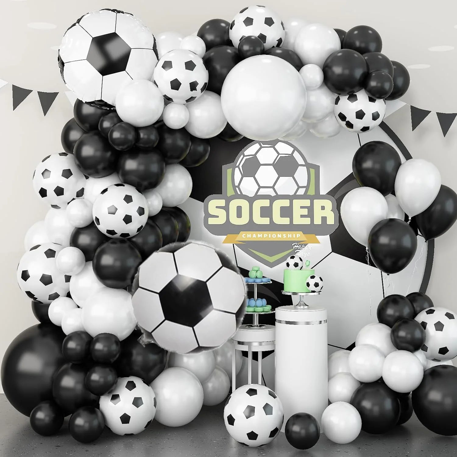100pcs Football Themed Balloon Party Garland Arch Kit Birthday Party Celebration Party Football Anniversary Party - Big Tim's Magic Emporium