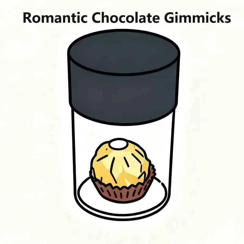 Romantic Chocolate Gimmicks Magic Tricks Close Up A Sweet and Magical Surprise Penetration Street Magia Props