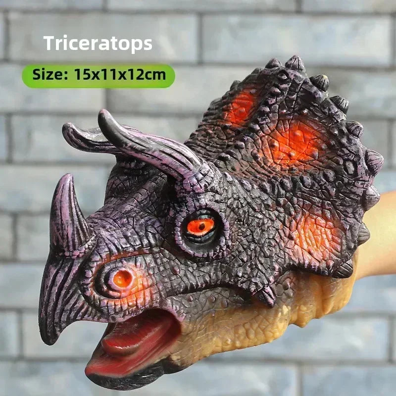 Hand Puppets Dinosaur head Model Toy T-Rex Dino Park Dolls Dinosaur Worlds Soft Toy for Gifts - Big Tim's Magic Emporium