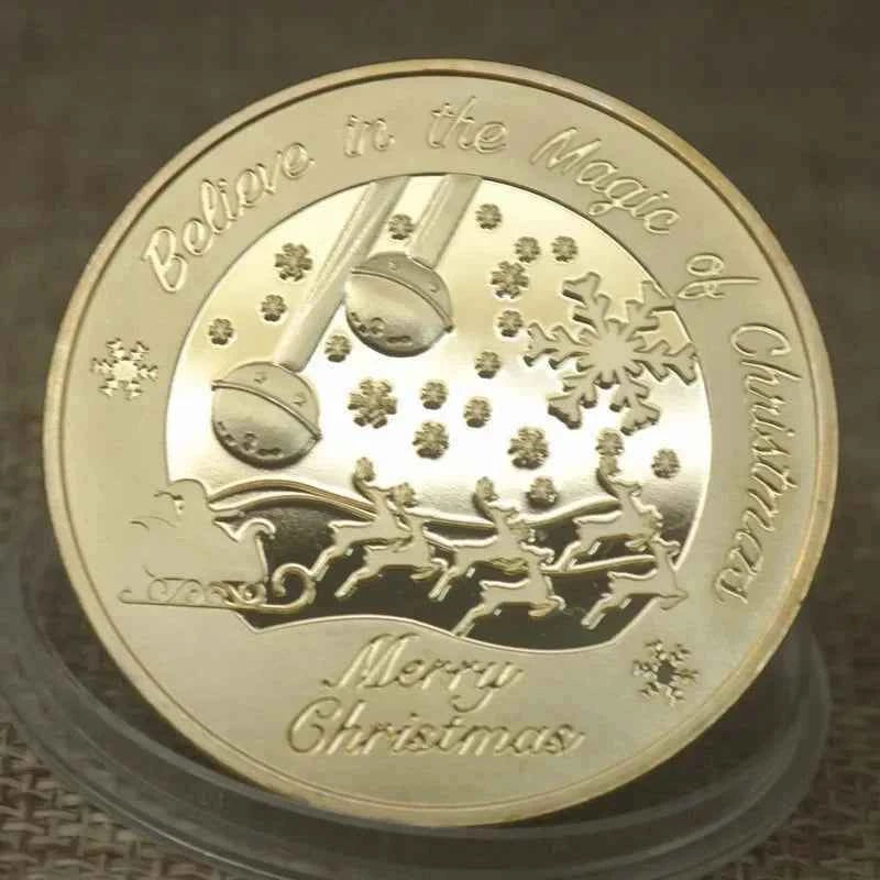 Souvenir Coin Merry Christmas Commemorative Coins Collection Metal Crafts