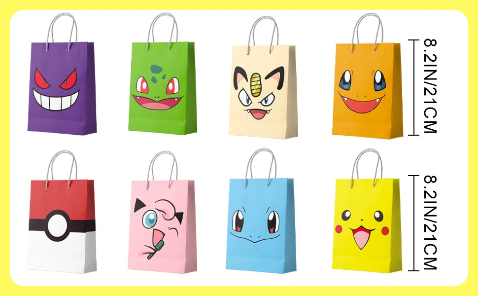 Pikachu Party Favour Bags-24 Pcs Pokemon Pikachu Party Bags for Pikachu Birthday Party Decorations&Pikachu Party Supplies - Big Tim's Magic Emporium