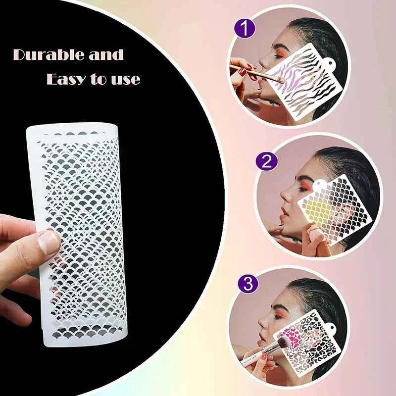 Fish Scale Stencil Face Painting Stencils Stencils For Painting Makeup Stencil Reusable Face Paint Stencils