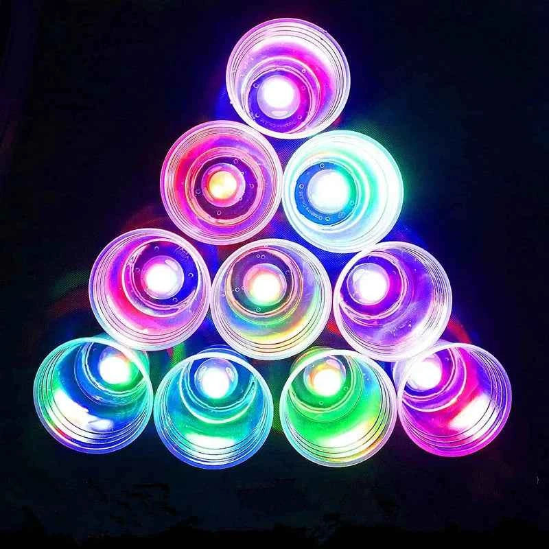 LED Glowing Party Cups Light Up Flashing Plastic Cup for Night Club Rave Wedding Birthday Event Favor Decoration Supplies Bulk