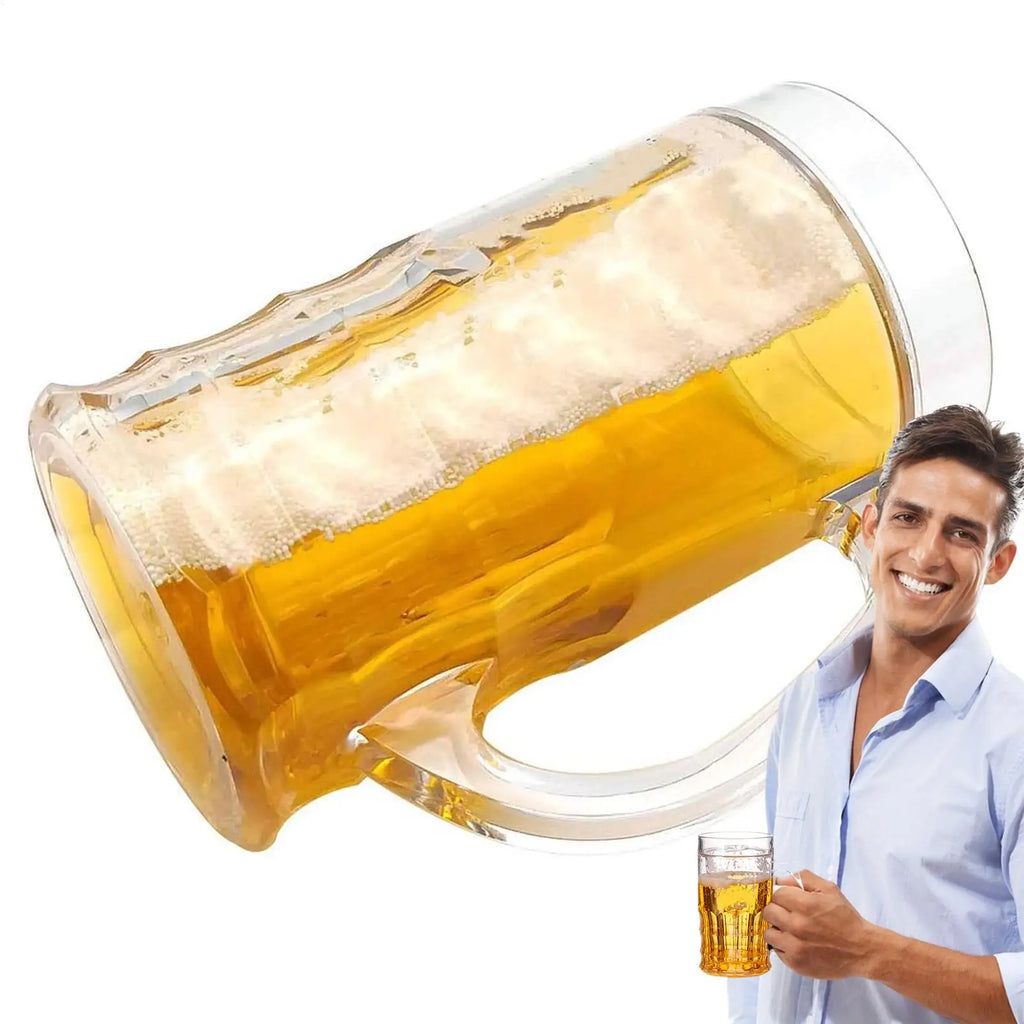 Fake Beer Mug Funny Water Cup, Novelty Prank Toy & Gag Gift for Adults Coworkers, Creative Desk Ornament for Office Home Decor - Big Tim's Magic Emporium