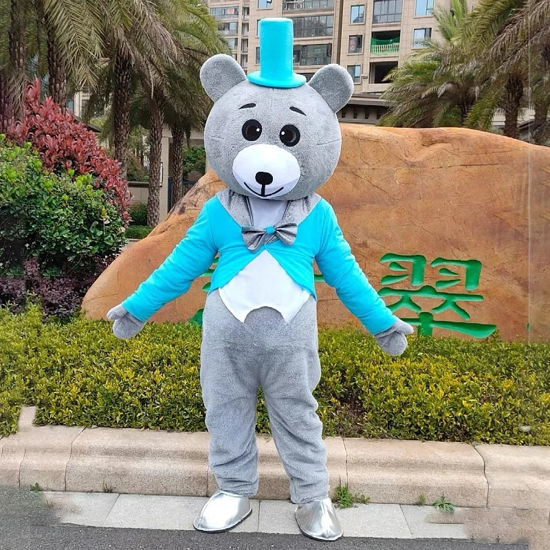 New Bear Mascot Costume Teddy Bear Easter Bunny Cartoon Doll Wedding Party Performance Costume Halloween Fancy Dress