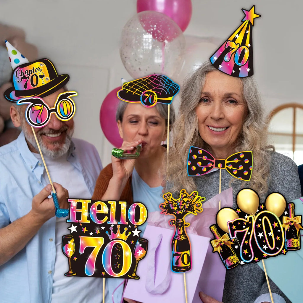 Birthday Party Decoration Photo Props 30 40 50 Birthday Party Glasses Decoration