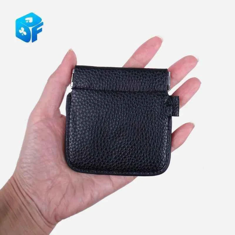 VDR Quiver Plus Magic Tricks Magia Coin Purse Leather Magician Close Up Street Illusions Gimmick Prop Appear Vanish Magica coins