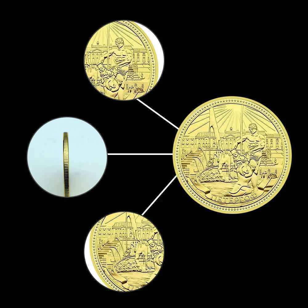 Russian Commemorative Coin Metal Medal Moscow Kremlin Poccnr Challenge Coin Holiday Gift Collection Customized Wholesale