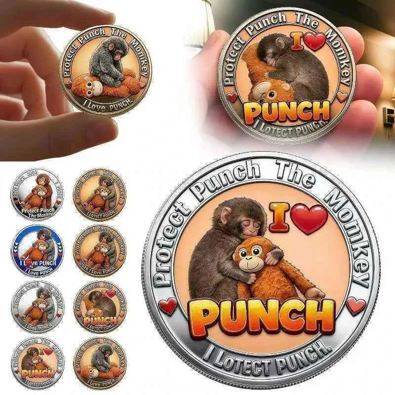 1Pcs Mental Health Motivational Challenge Coins Emotional Support Monkey Coin Inspirational Metal Challenge Coin