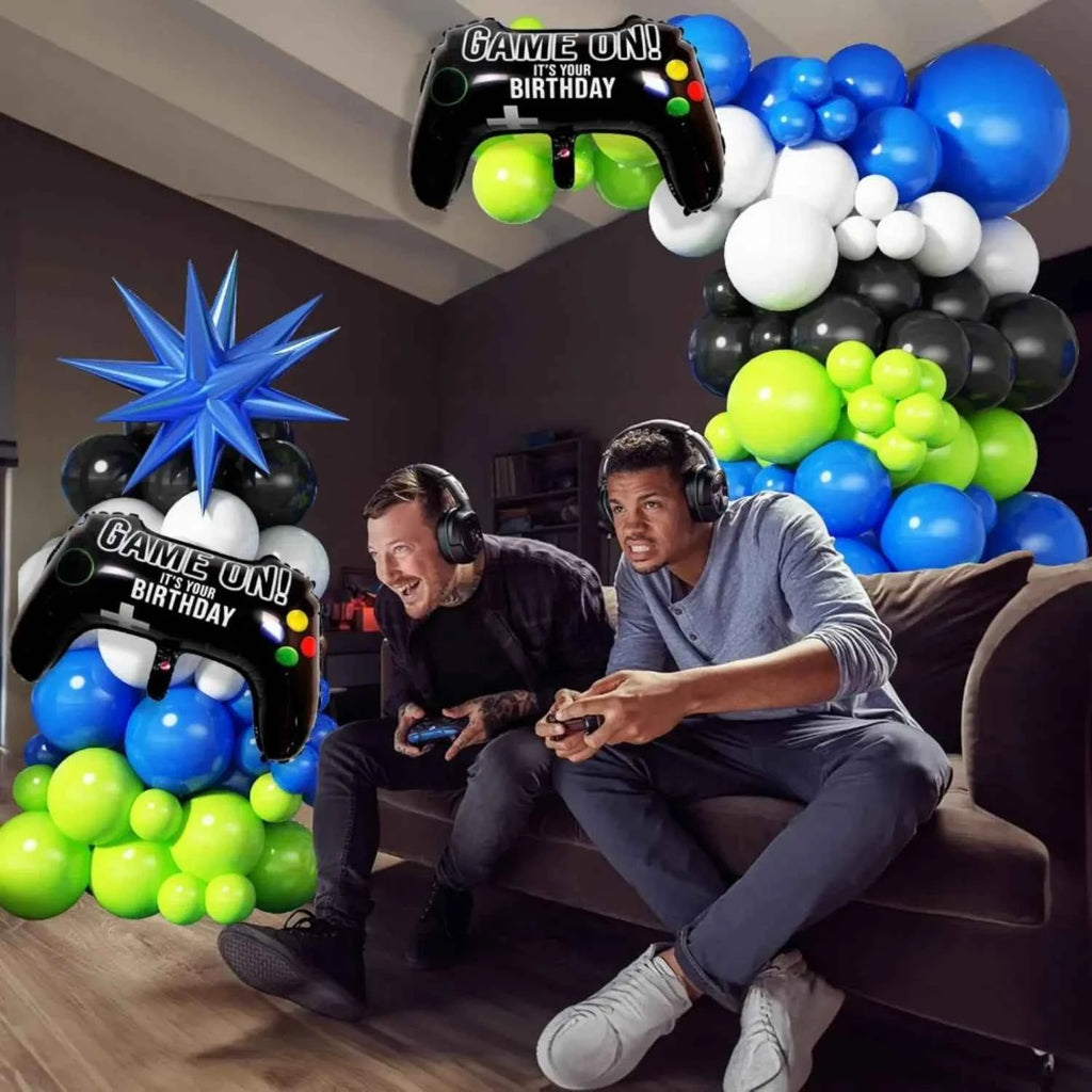 135pcs Game-themed Birthday Sets, Birthday Parties, Game Night Birthday Party Decorations, Create Immersive Esports Carnivals