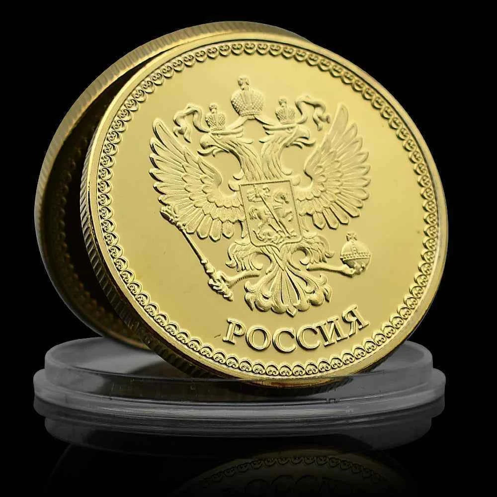 Russian Commemorative Coin Metal Medal Moscow Kremlin Poccnr Challenge Coin Holiday Gift Collection Customized Wholesale