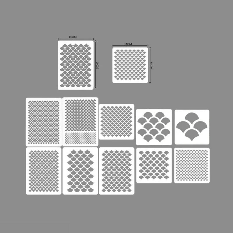 Fish Scale Stencil Face Painting Stencils Stencils For Painting Makeup Stencil Reusable Face Paint Stencils