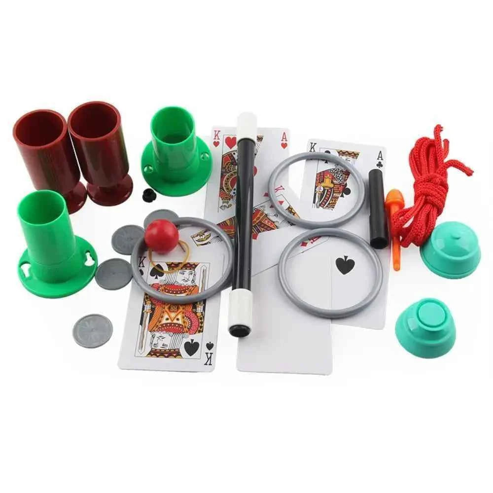 Puzzle Simple Magic Prop Beginners Magic Kit Set for Kids Exciting Magician Tricks Performance Show with Instruction Manual