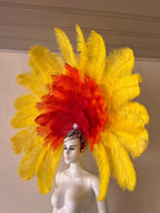The Stardust Dionysia – Elegant Faux Fur & Rhinestone Samba Carnival Headdress