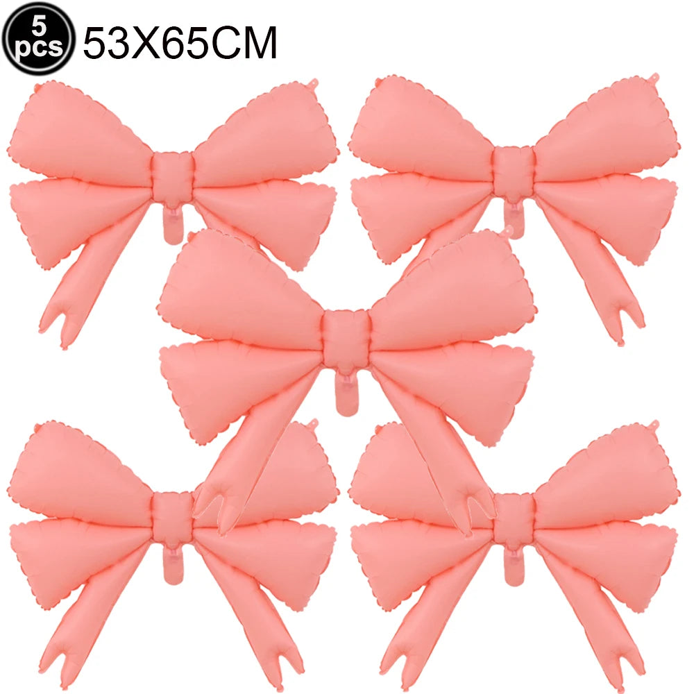 Bow Party Honeycomb Centerpieces Pink Bow Birthday Decorations Bow Baby Shower Decor Coquette Birthday Decorations