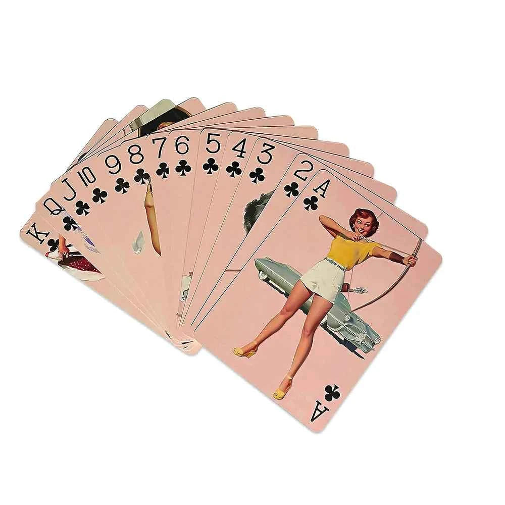 Pin-up Girls Playing Cards Vintage Classic Poker Deck of Cards All Different for Parties, Gatherings and Collections