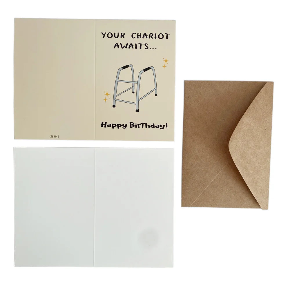 12pcs Happy Birthday Gift Cards Invitations Funny Text Greeting Congratulation Card Kids Adults Birthday Party Supplies Decor by Big Tim's Magic Emporium