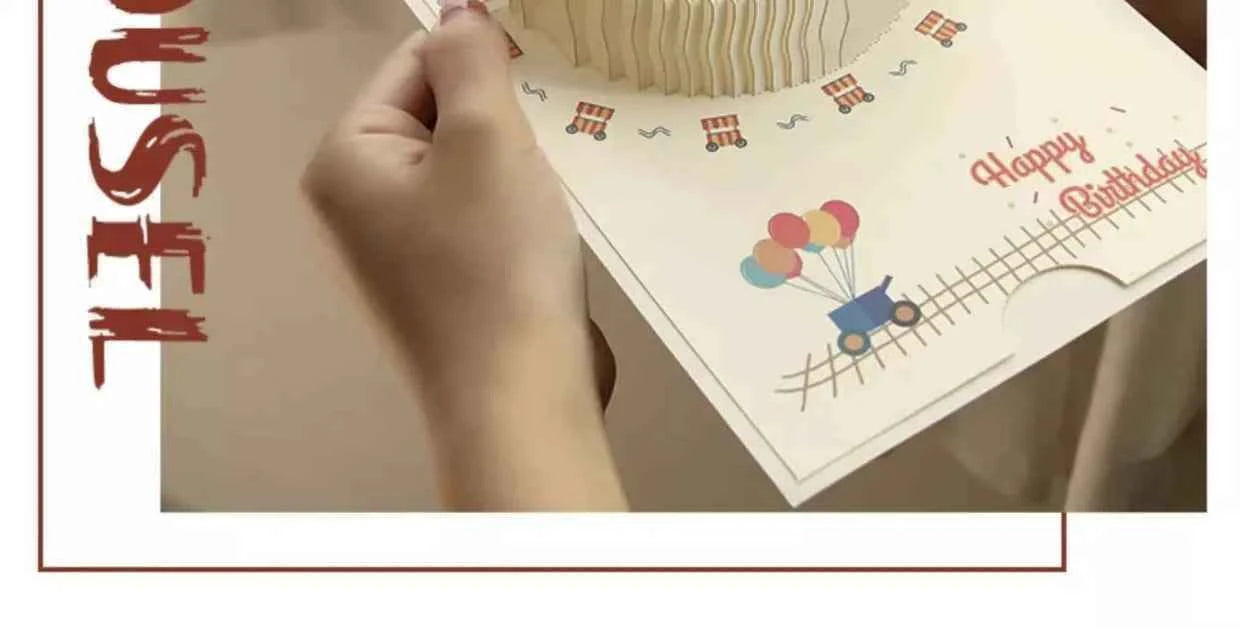 Happy Birthday Greeting Cards 3D Pop Up Card Birthday Cake Greeting Cards with Envelope Birthday Gifts to Family Friends Lovers