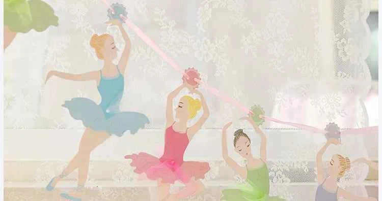 1Set Ballet Girl Dancing Bunting Banner Ballerina Paper Flag Wedding Hanging Streamer DIY Supplies Party Favors Birthday Decor