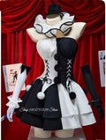 Black and White Short Strapless Clown Cocktail Dress Customized Color-Blocked Comical Clown Costume Photo Shoot Dress 2026 - Big Tim's Magic Emporium