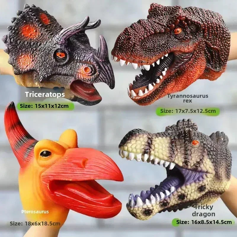 Hand Puppets Dinosaur head Model Toy T-Rex Dino Park Dolls Dinosaur Worlds Soft Toy for Gifts - Big Tim's Magic Emporium