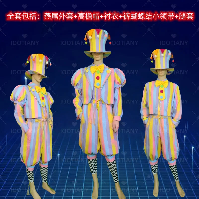 Halloween Adult Men And Women Clown Costume Circus Masquerade Dress Up Amusement Park Funny Role-playing Performance Costume Set - Big Tim's Magic Emporium